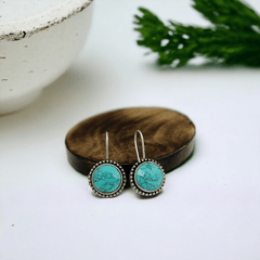 Circle Oxidised Hook Earrings | Sarichka