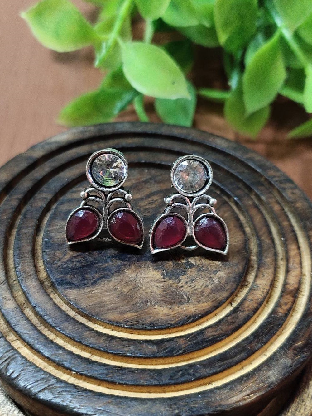 Elegant Oxidised Stud Earrings for Timeless Style | Sarichka