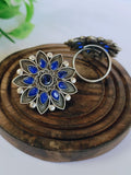 Silver Replica Designer Stone Adjustable Finger Rings for Ethnic Style | Sarichka