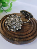Silver Replica Designer Stone Adjustable Finger Rings for Ethnic Style | Sarichka