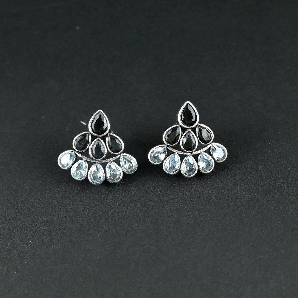Oxidized Stone Studs