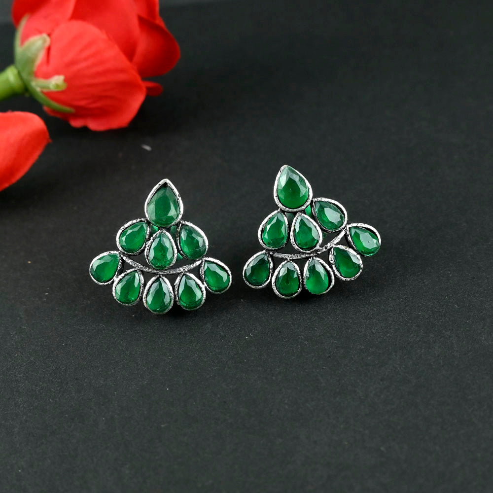 Oxidized Stone Studs