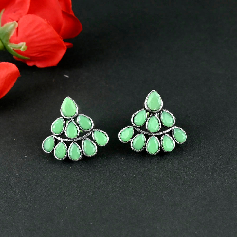 Oxidized Stone Studs