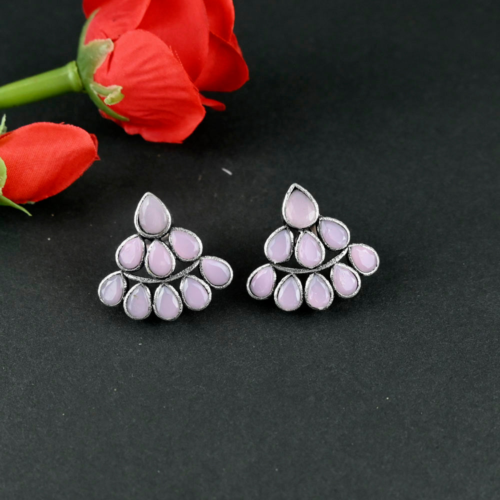 Oxidized Stone Studs