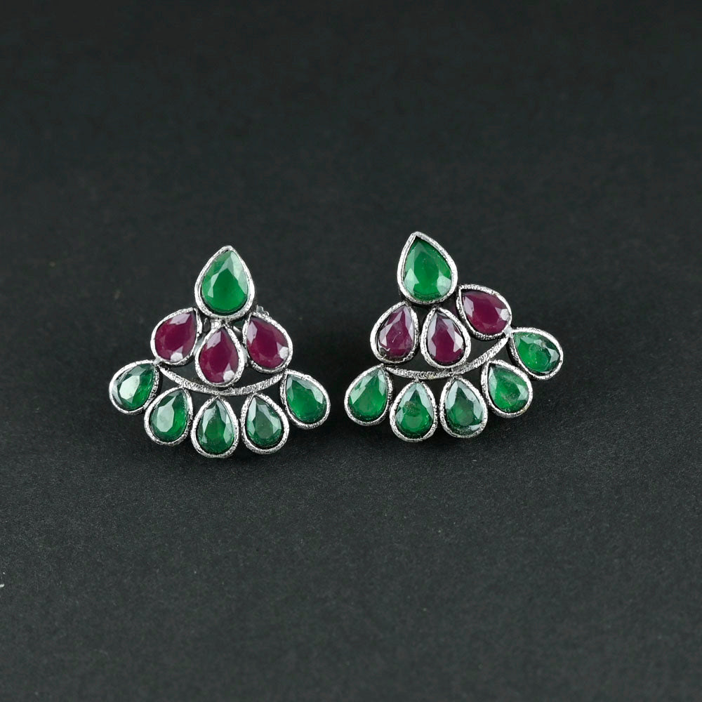 Oxidized Stone Studs