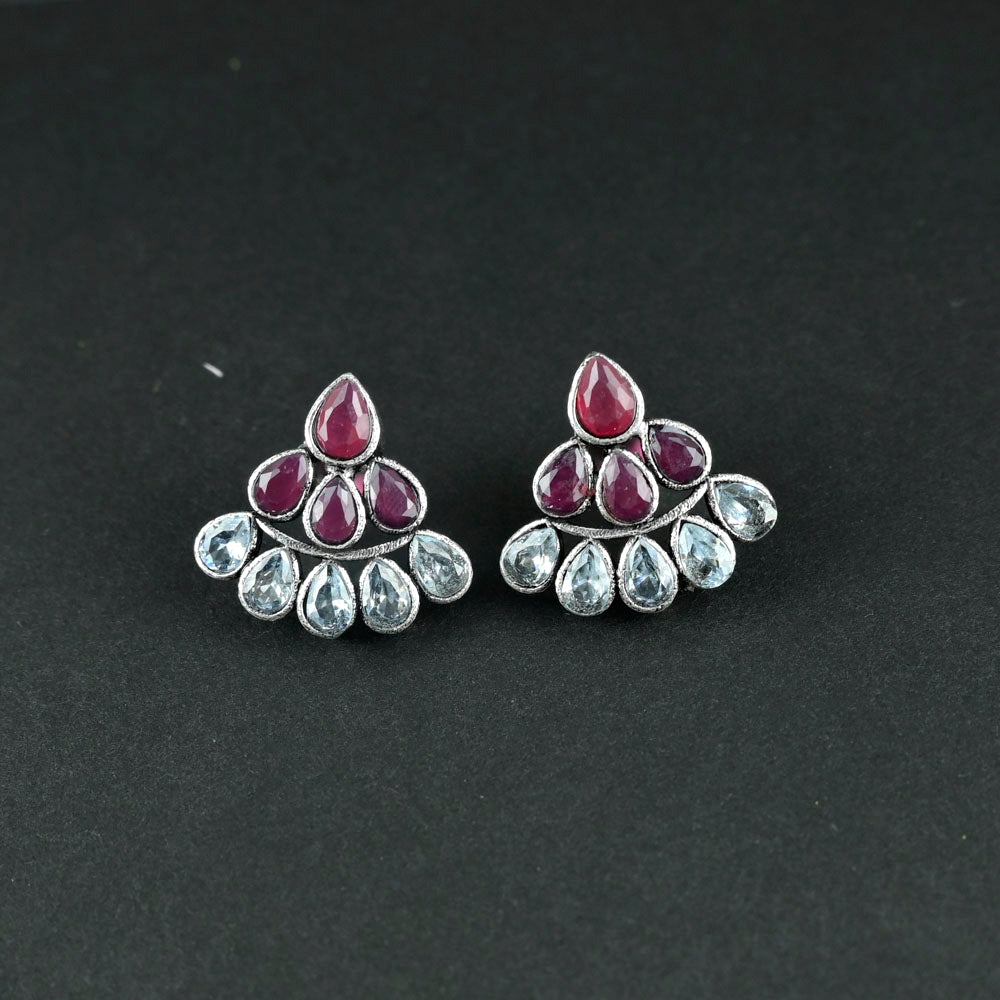 Oxidized Stone Studs