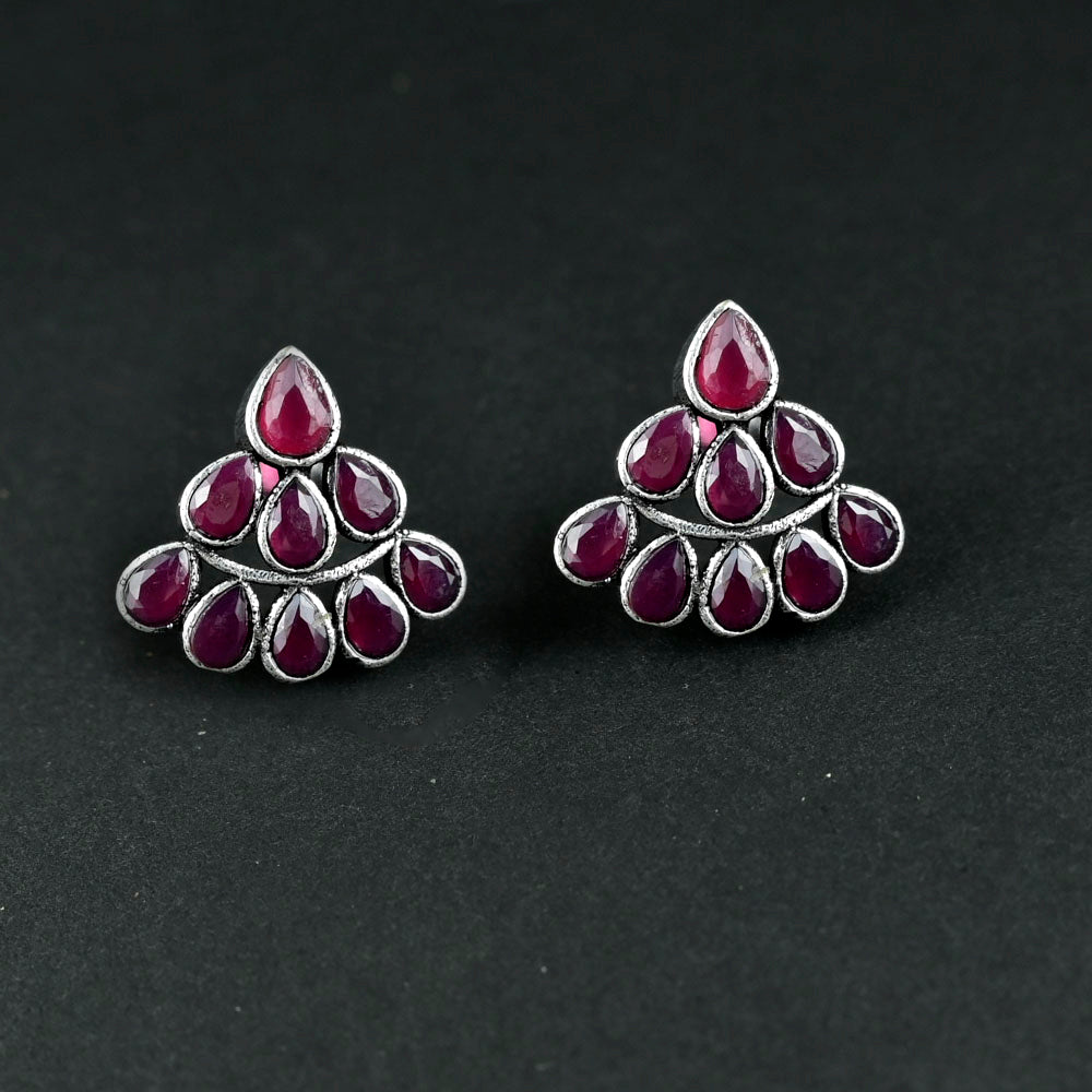 Oxidized Stone Studs