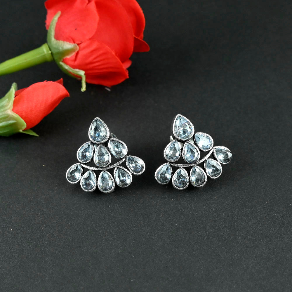 Oxidized Stone Studs