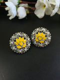 Sarichka Oxidised Enamel Stud Earring