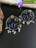 Lotus Style Enamel Earrings | Sarichka