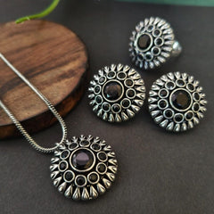 oxidised jewelry set