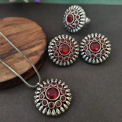 oxidised jewelry set