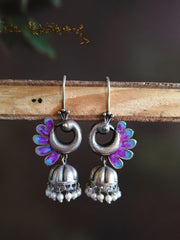 Oxidised jhumka earrings