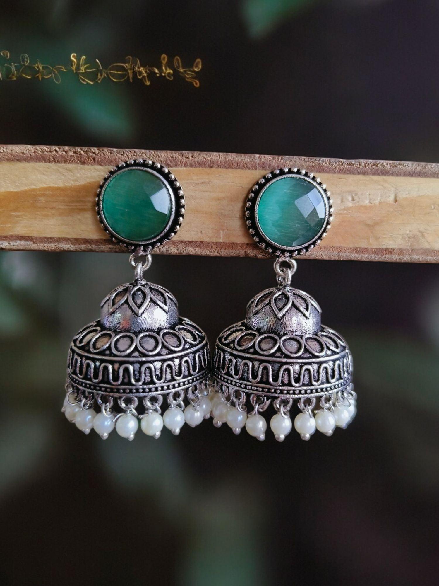 Oxidised Jhumka.