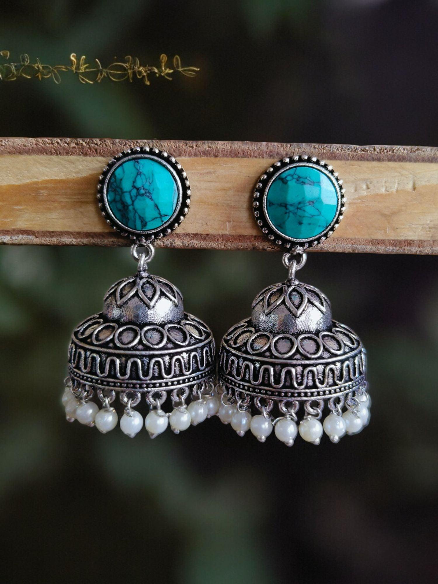 Oxidised Jhumka.