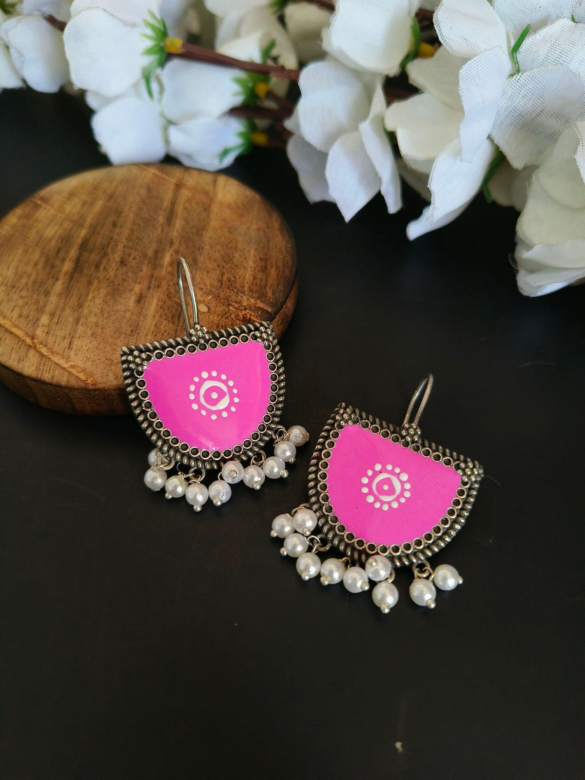 Meenakari Oxidised Earrings | Sarichka