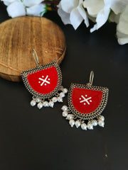 Meenakari Oxidized Earrings