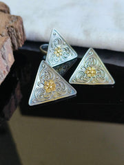 Oxidized Studs with Rings