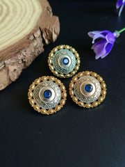 Oxidized Studs with Rings