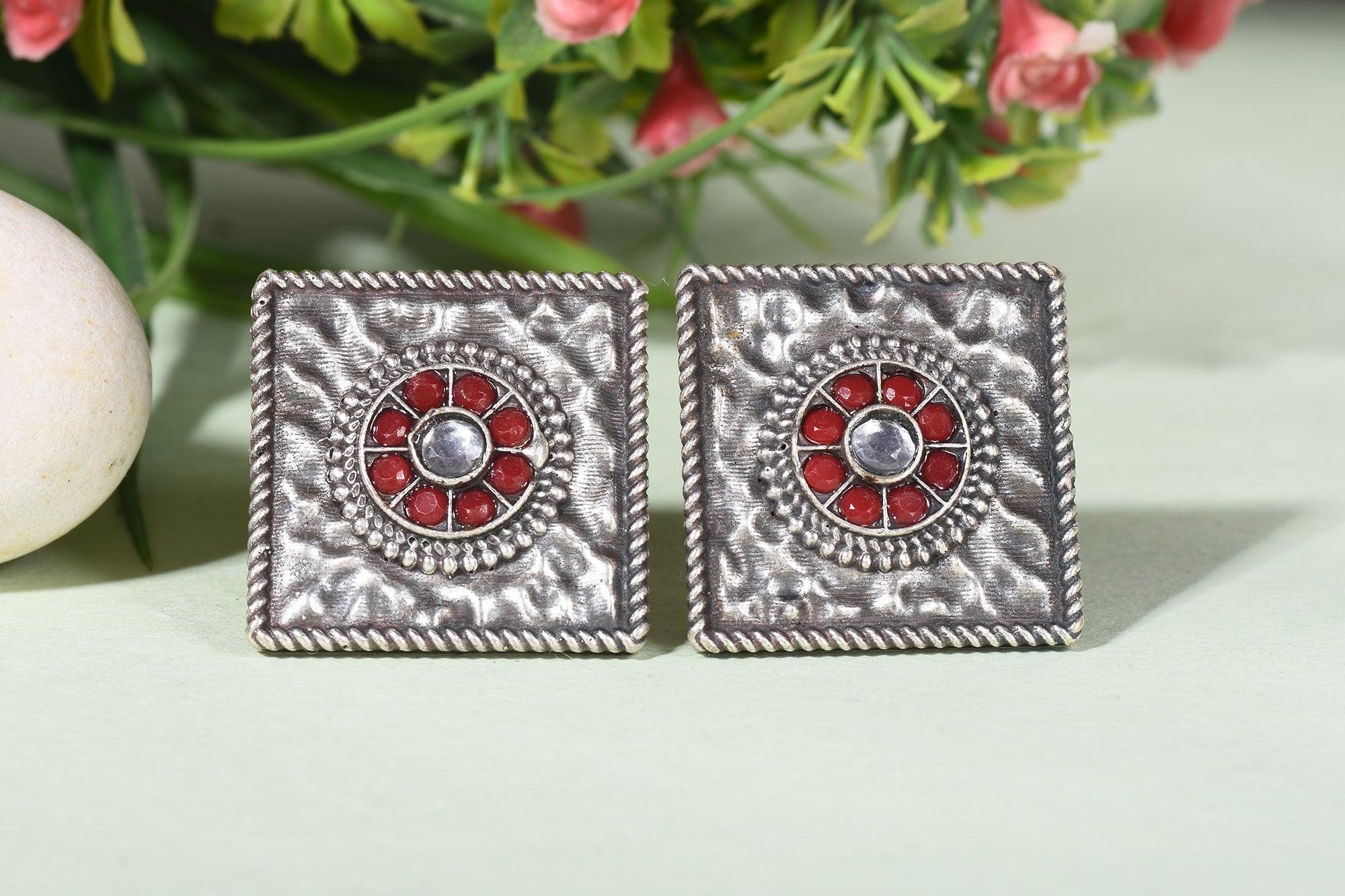 German Silver Earrings 