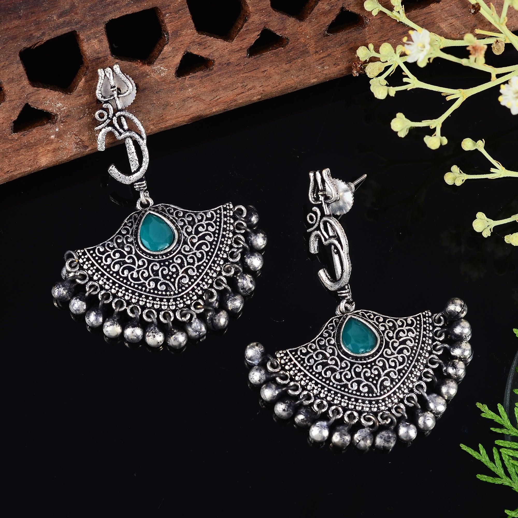 Oxidized Dangler Earrings