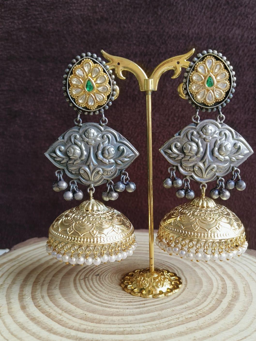 Oxidised Jhumka