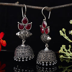 Oxidised Jhumki 