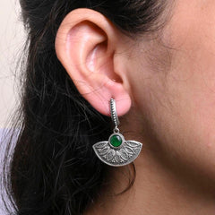 Silver Toned Oxidised Jhumka | Sarichka