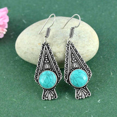 Drop Oxidized Hook Earrings | Sarichka