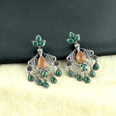 Replica Stone Oxidised Dangler Earrings | Sarichka