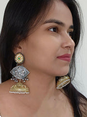 Boho Charm Oxidized Jhumkas | Sarichka