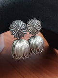 Floral  Oxidized Lotus Jhumka Earrings | Sarichka Fashion