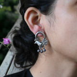 Chirpy Sparrow Silver Danglers for Daily Glam | Sarichka Fashion