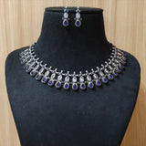 Elegant Silver Finish Party Necklace Set | Sarichka Fashion
