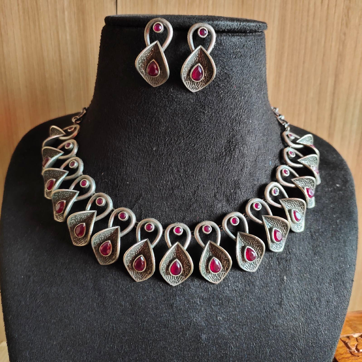 Antique Oxidised Silver Statement Necklace | Sarichka Fashion