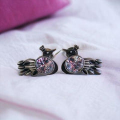 Peacock Oxidised Stud Earrings | Sarichka