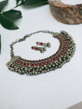 Oxidised Ghungroo  Navratri Necklace Set | Sarichka Fashion