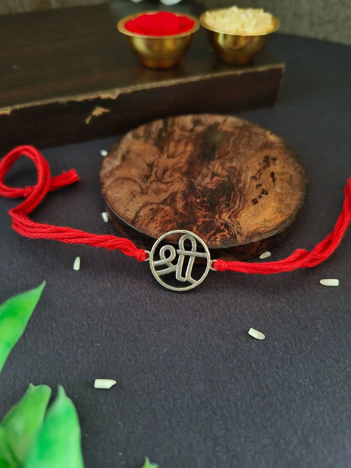 Oxidised "Shree" Rakhi Set for Bhaiya Bhabhi | AMOLA