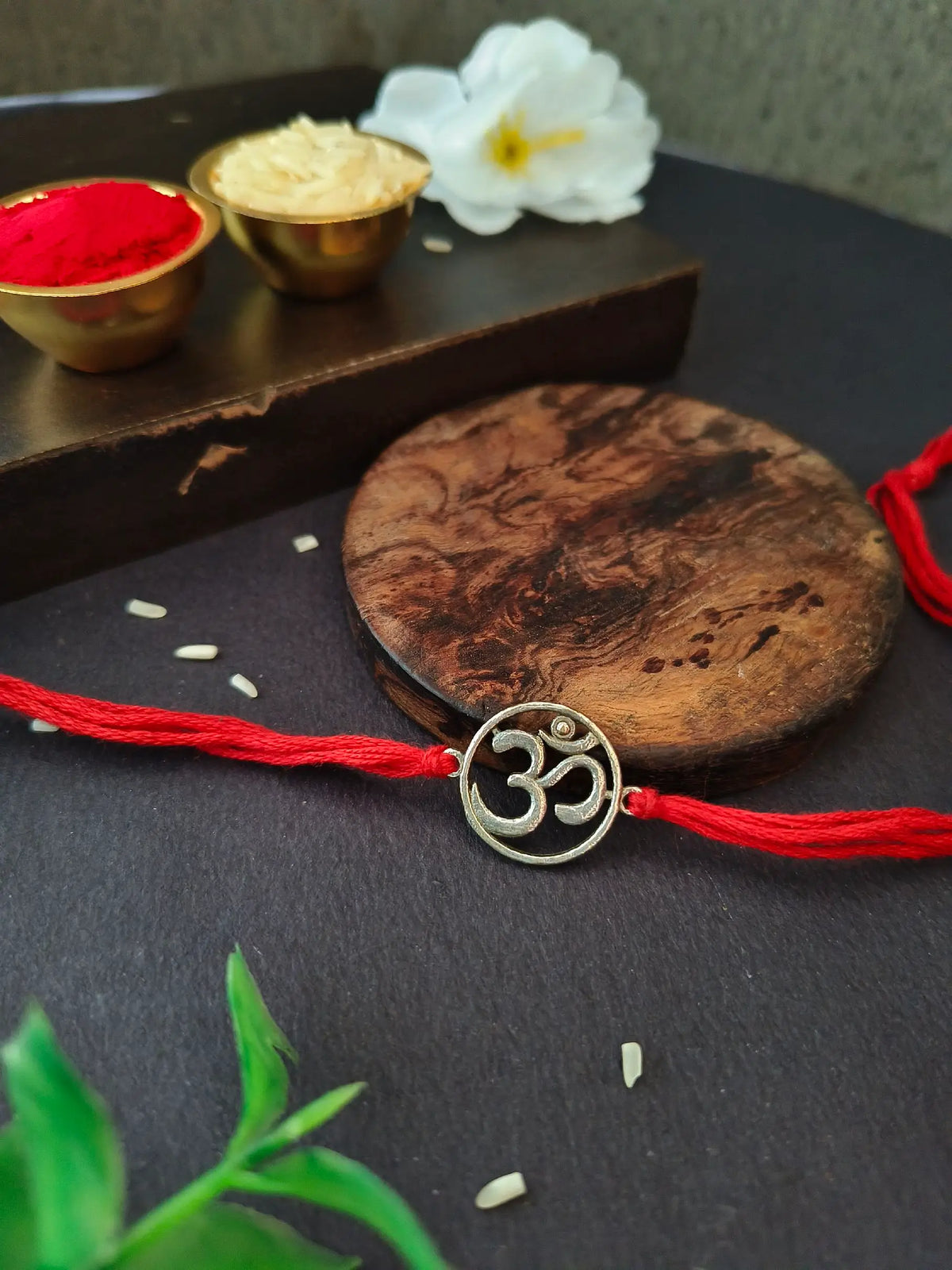 Silver Look Om Symbol Rakhi | AMOLA