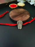 Divine Hanuman Rakhi in Oxidised Silver | AMOLA