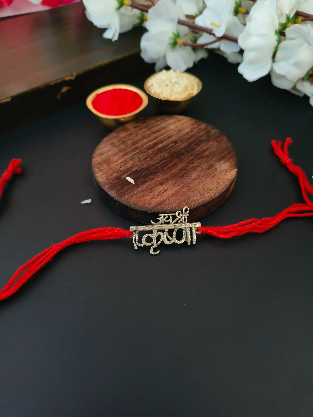 925 Silver Krishna Rakhi with Divine Charm | AMOLA
