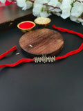 Blessing Hanuman Rakhi in Oxidised Finish | AMOLA