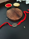 Antique Om Charm Rakhi with Silver Shine | AMOLA