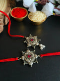 Oxidized Lotus Rakhi Combo for Bhaiya-Bhabhi | AMOLA