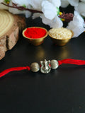 Oxidised Ganesha Rakhi with Designer Beads | AMOLA