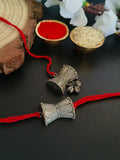 Shiva Damru Rakhi Lumba Set | Antique Combo for Bhaiya-Bhabhi
