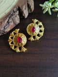 Golden Party Wear Stud Earrings  | Sarichka