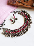 Oxidised Ghungroo  Navratri Necklace Set | Sarichka Fashion