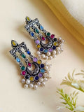 Elegant Oxidised German Silver Dangler Earrings – Timeless & Stylish | Sarichka