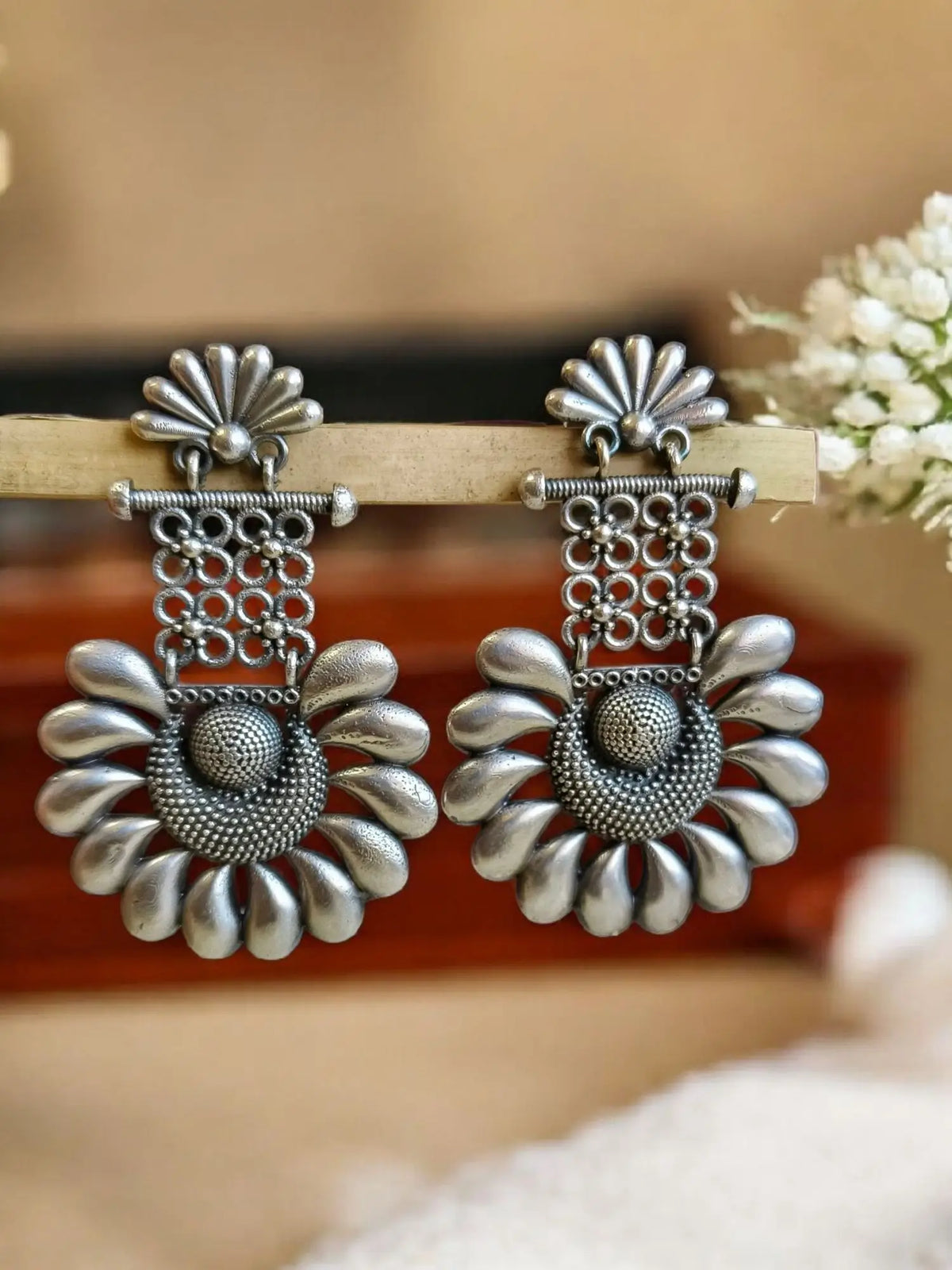 Elegant 925 Silver Plated Dangler Earrings | Sarichka